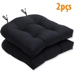 Almofada Para Assento Futton Solid 40x40cm Preto 2Pçs