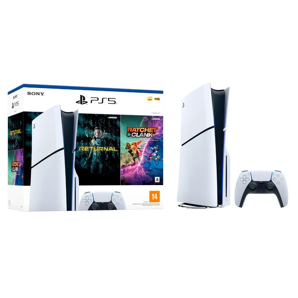Console Sony PlayStation 5 Slim Disk Bundle Ratchet & Clank e Returnal Mídia Física 1TB em Oferta na Shopee