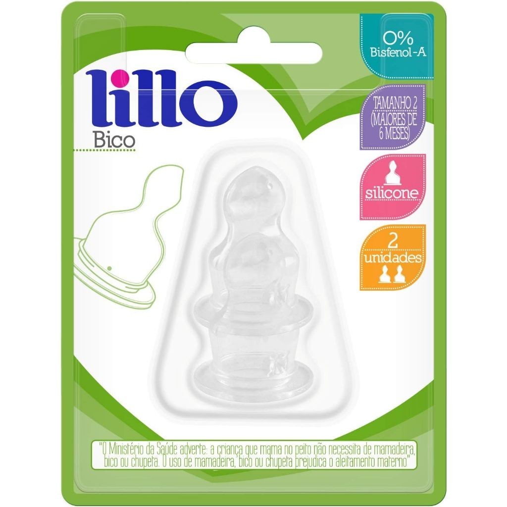 Bico Mamadeira Lillo ORTODONTICO Silicone Tam 2 - Lillo