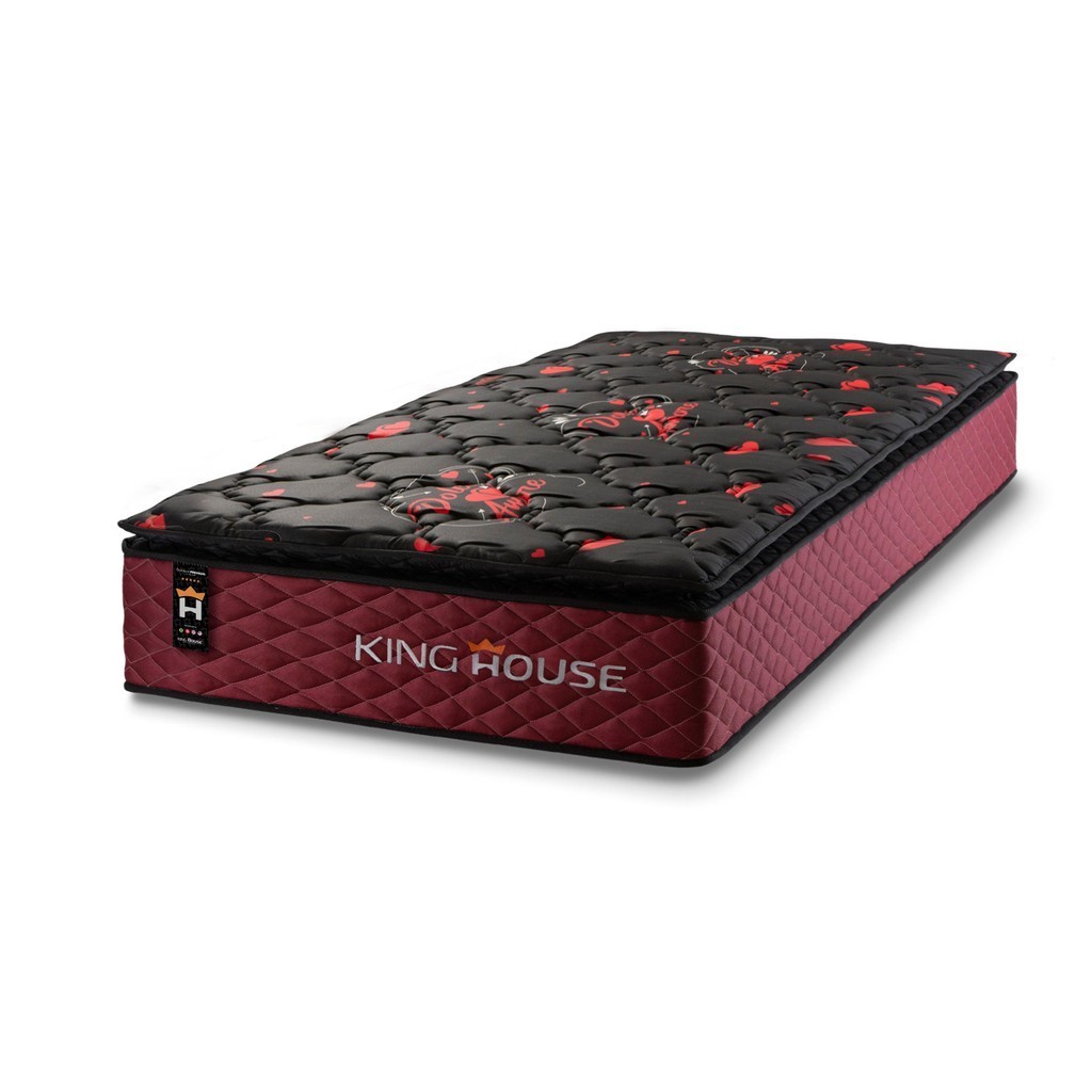 Colchão c/ Molas Ensacadas Toronto Solteiro 88x188x28 Vermelho - Home & Living