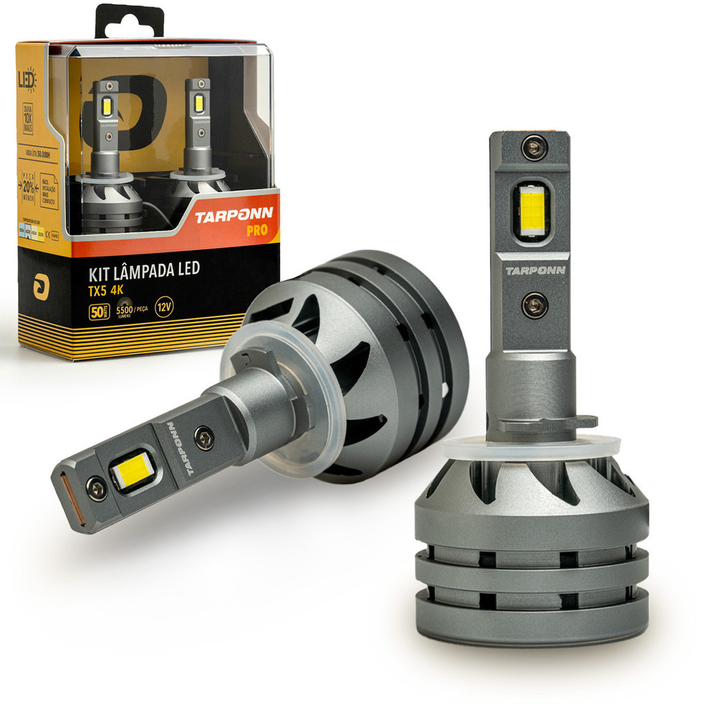 KIT Lâmpada led TX5 PRO H27 50W 11000 Lumens 4000K Tarponn em Oferta na Shopee