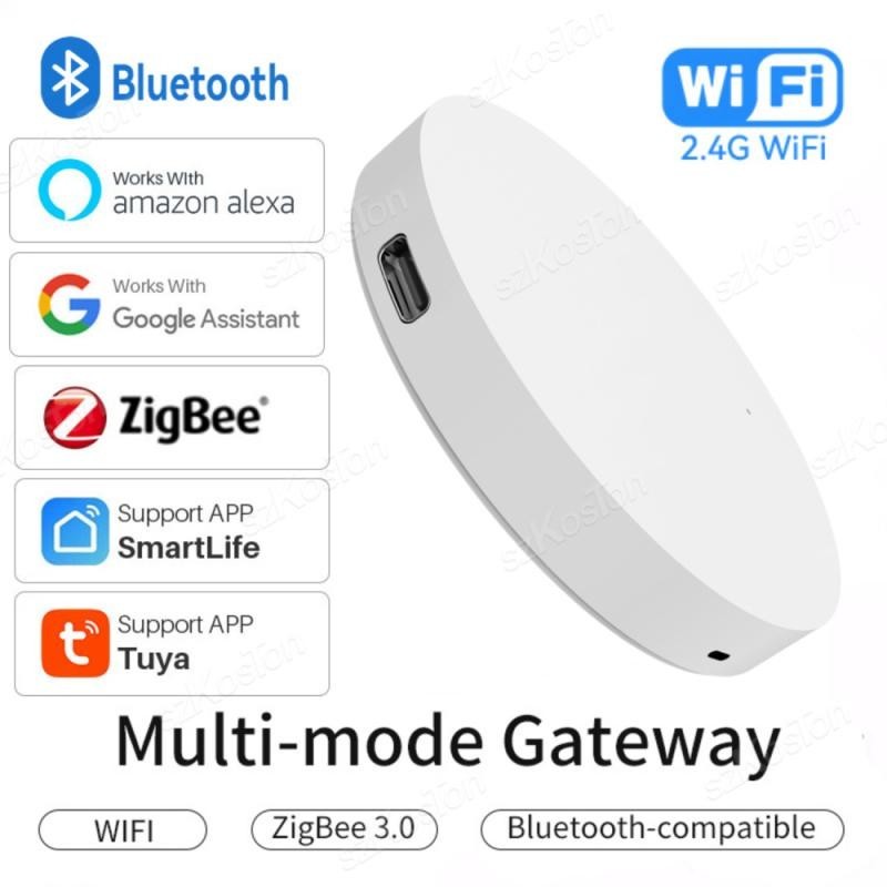 Tuya Zigbee Bluetooth Gateway Sem Fio BLE-Mesh Hub Smart Home Bridge Life App Controle Rem...