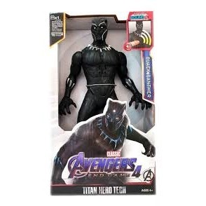 Pantera Negra Articulado Musical 30cm Boneco Grande Com Luz
