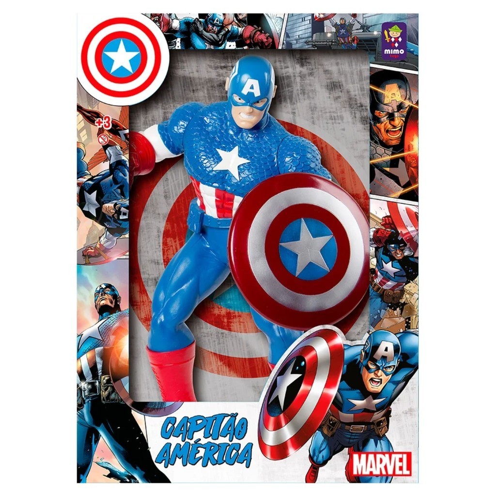 Boneco Brinquedo Infantil Capitão América Action Figure Universe Mimo Toys 1204
