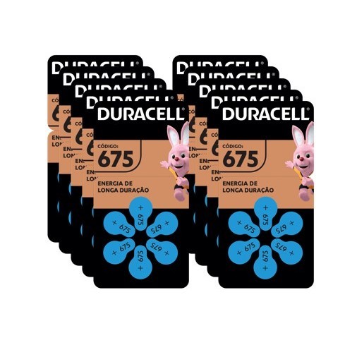60 Pilhas Auditivas nº 675 Duracell em Oferta na Shopee