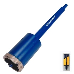 Serra Copo Diamantada 45 MM com Haste 7937 BRASFORT
