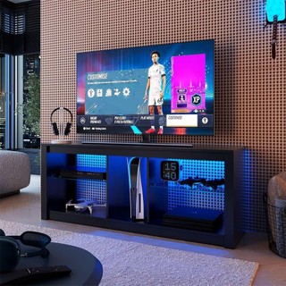 Rack para TV até 55 Polegadas com LED Leo Preto 136 cm em Oferta na Shopee