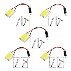 Kit 5x Placa Super Led Cob Pequena Carro 12v Teto Porta Mala Automotivo