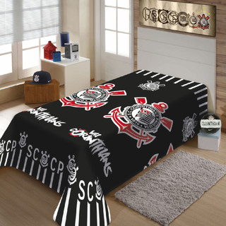 Cobertor Vai Corinthians Manta Quentinha Cama Solteiro Curintia Coringão Bi Campeão Alvinegro em Oferta na Shopee