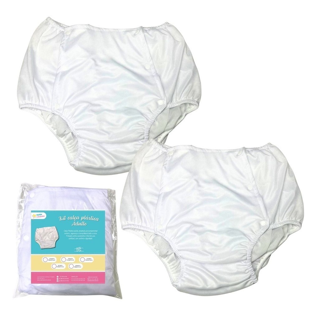 Kit 2 Protetores de Fralda Geriatrica Plástica Reutilizável Minha Estrelinha