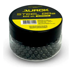 Esferas Aurok Steel BBS 4,5mm Preta - 500un