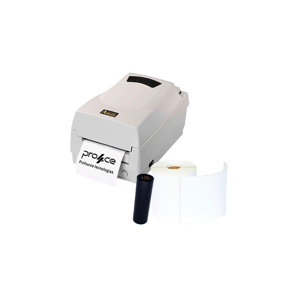 Kit Argox Impressora Etiqueta OS-214 Plus com Ribbon e Etiqueta - Stationery