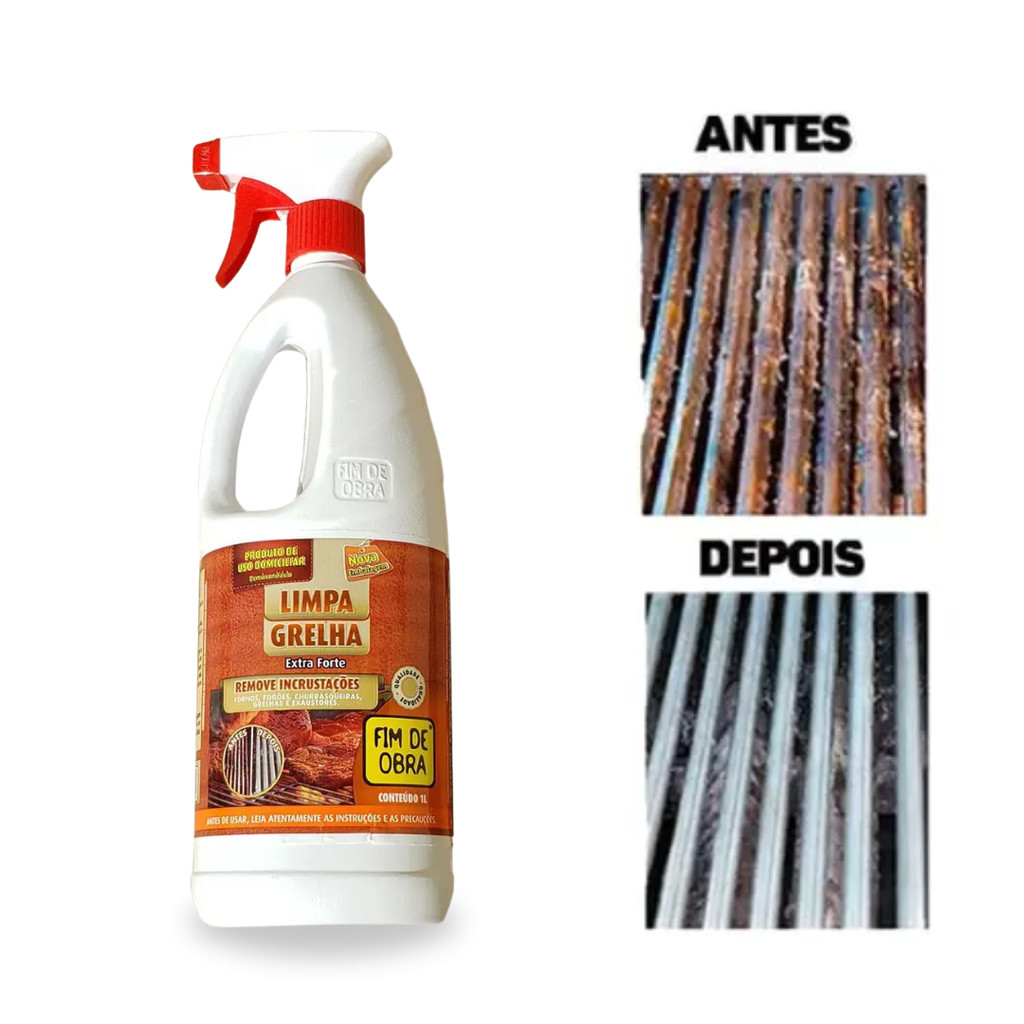 Limpa Grelhas Desengordurante Spray Fim de Obra 1L Com Pulverizador Air Fryer Grelhas Exaustores Assadeiras em Oferta na Shopee
