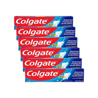 Kit Creme Dental Colgate Máxima Proteção Anticáries Tamanho Família 180g com 6 unidades em Oferta na Shopee