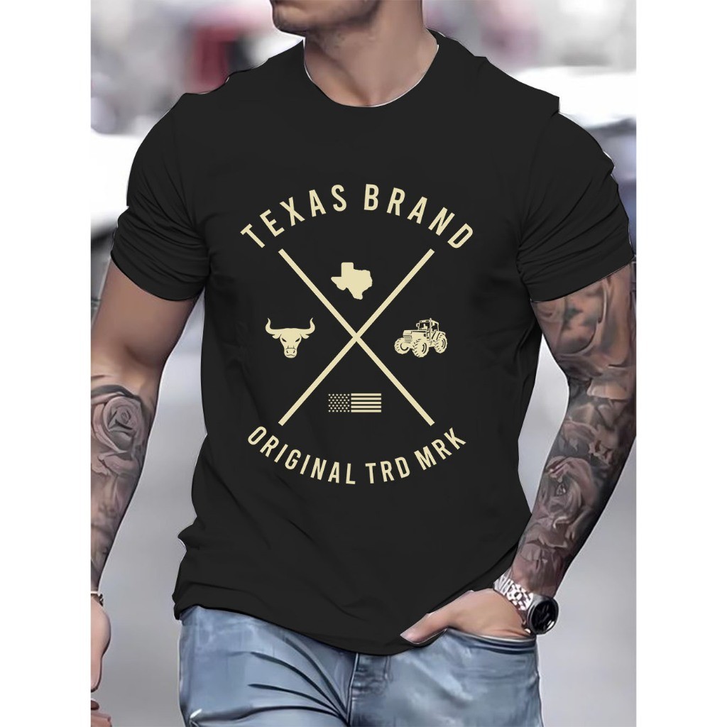 Camiseta country masculina texas  algodão unissex infantil e adulto