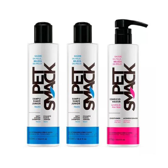 Combo 2 Shampoo Suave Junior E 1 Condicionador Pet Smack