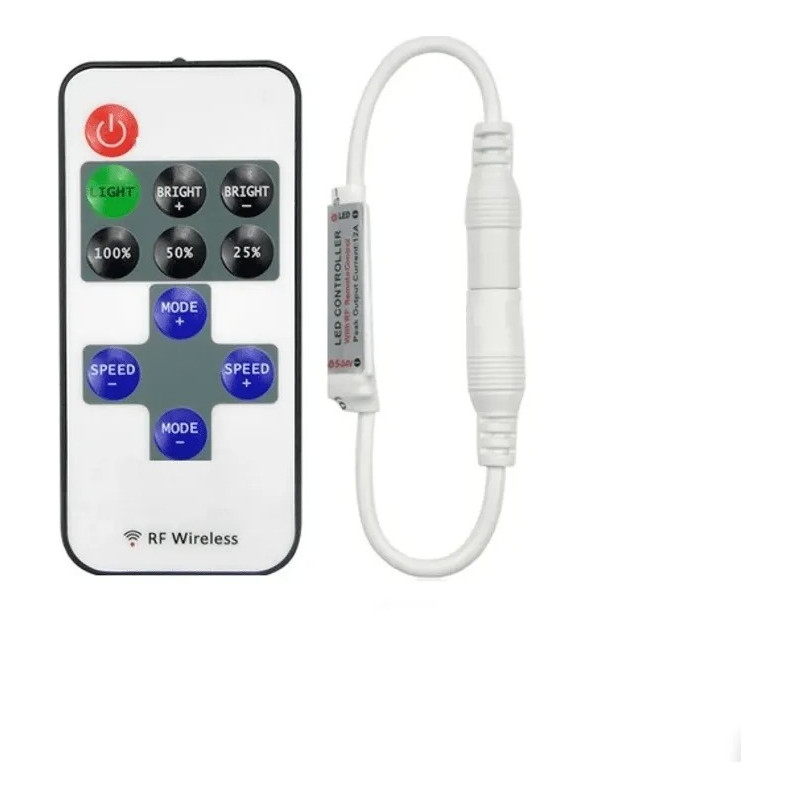 Mini Controlador De Tira Led, Controle Remoto Sem Fio Dimmer