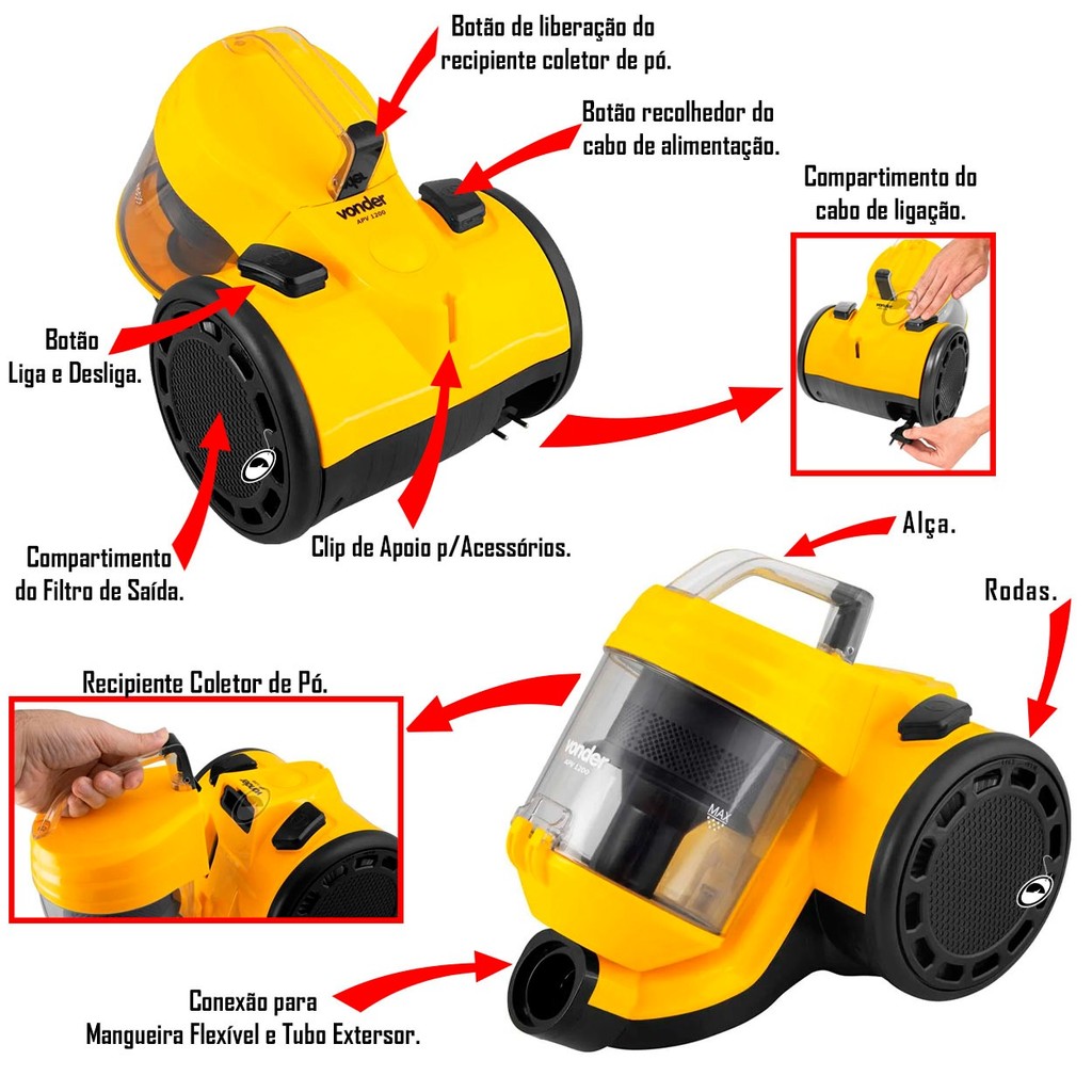 Aspirador de Pó APV1200 220V 1200W Vonder · foto 2