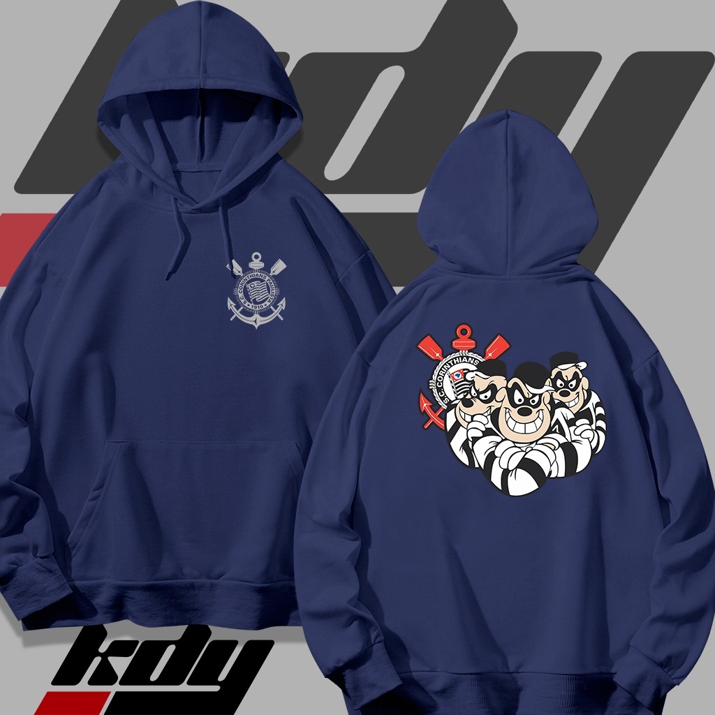 MOLETOM UNISSEX STREETWEAR PERSONALIZADA ESTAMPA CORINTHIANS IRMÃOS METRALHA — imagem 2 de 2