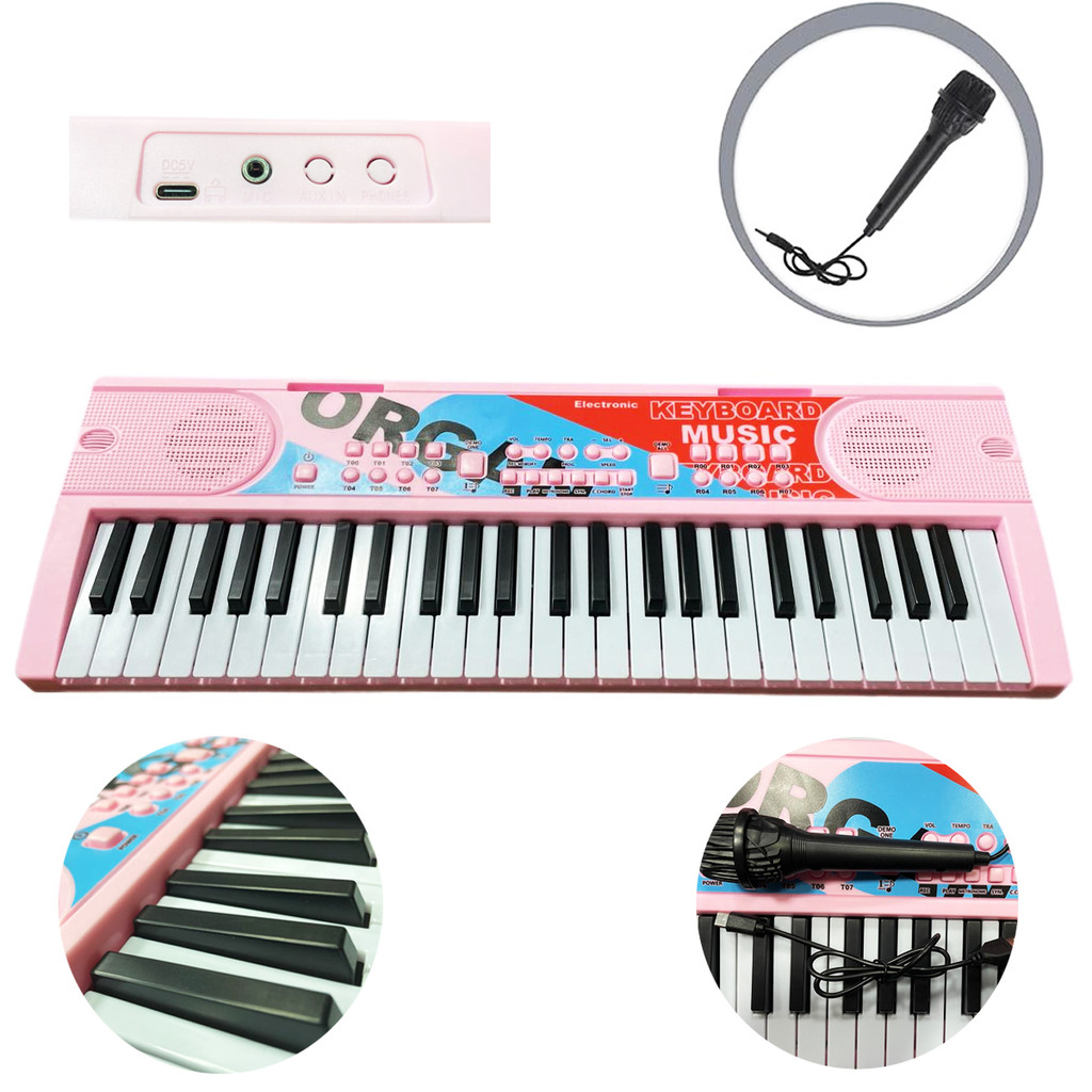Teclado Eletronico C/ 49 Teclas Brinquedo Infantil Piano
