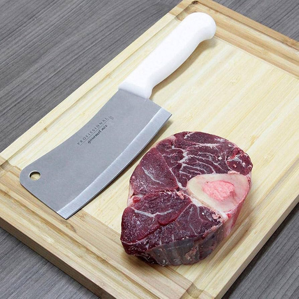 Cutelo Profissional para Carnes, Aves, Ossos e Peixes - Lâmina de Aço Inox de Açougueiro - 27,5 cm
