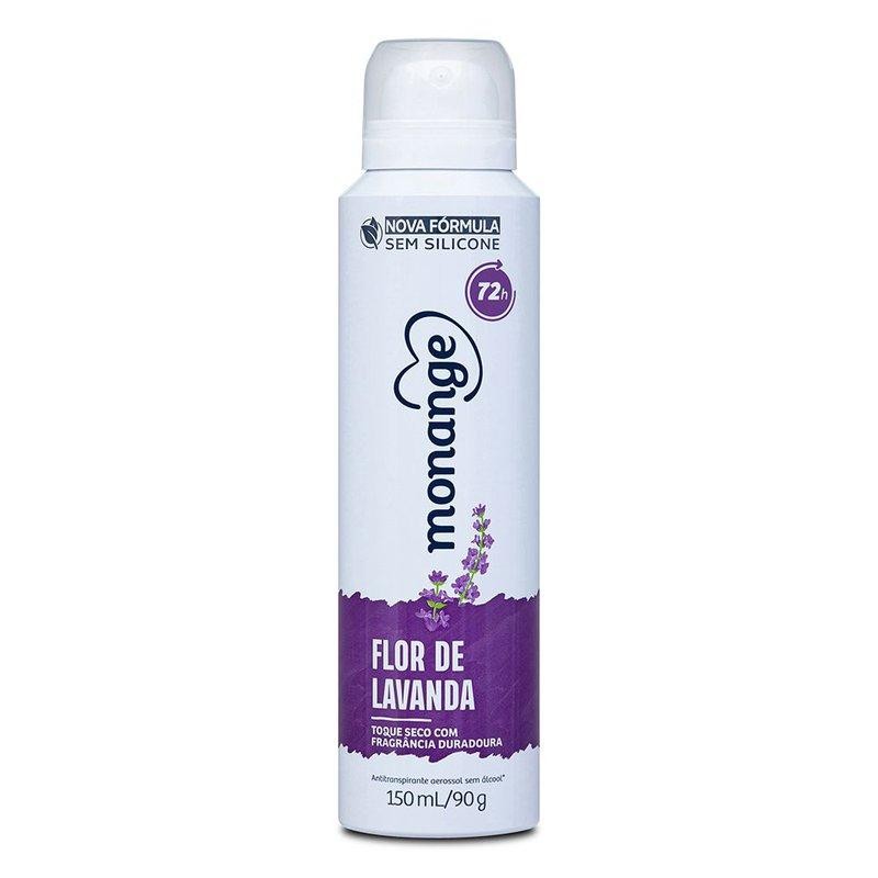 Desodorante Antitranspirante Aerossol Monange Flor de Lavanda 150ml em Oferta na Shopee