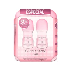 Kit Desodorante Roll-on Giovanna Baby Classic 2 Unidades 50ml Cada