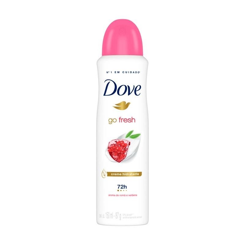 Desodorante Antitranspirante Aerosol Dove Go Fresh Romã e Verbena 150ml em Oferta na Shopee