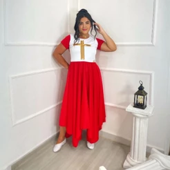 Vestido de Dança Coreografia Cruz Moda Evangélica