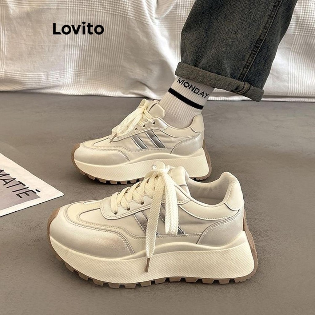 (Trendy) Lovito Sapatos casuais simples confortável para mulheres LFA67259 - Women Shoes