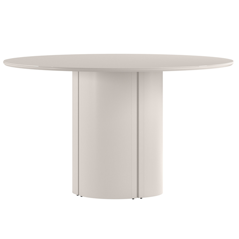 Mesa de Jantar 6 Lugares Redonda 135cm Verbena N01 Off White - Lyam Decor em Oferta na Shopee
