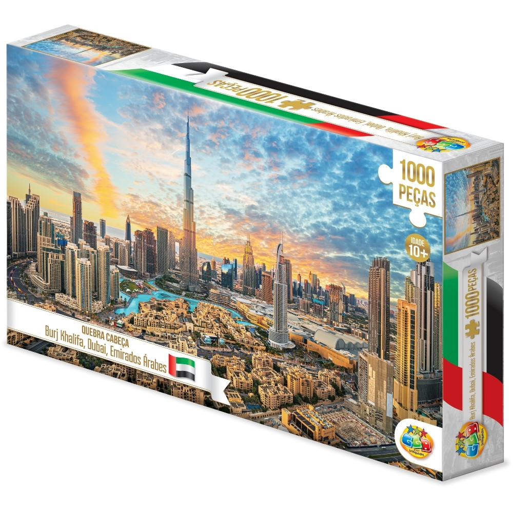 QUEBRA CABEÇA BURJ KHALIFA 1000 PEÇAS GGB BRINQUEDOS PUZZLE PRÉDIO TURÍSTICOS DUBAI EMIRADOS ÁRABES em Oferta na Shopee