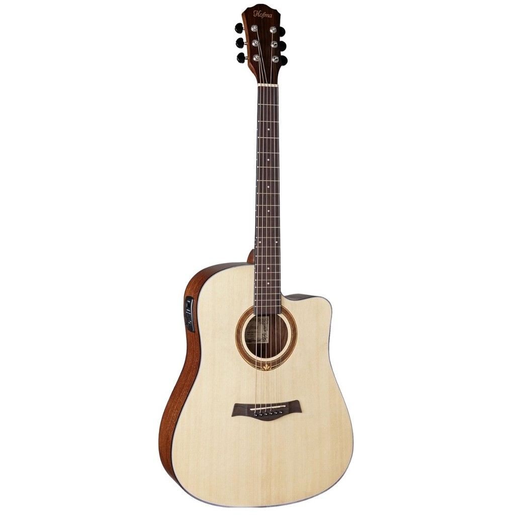 Violão Elétrico Hofma Hmf290 Com Afinador Aço Folk Satin Natural - Hobbies & Collections