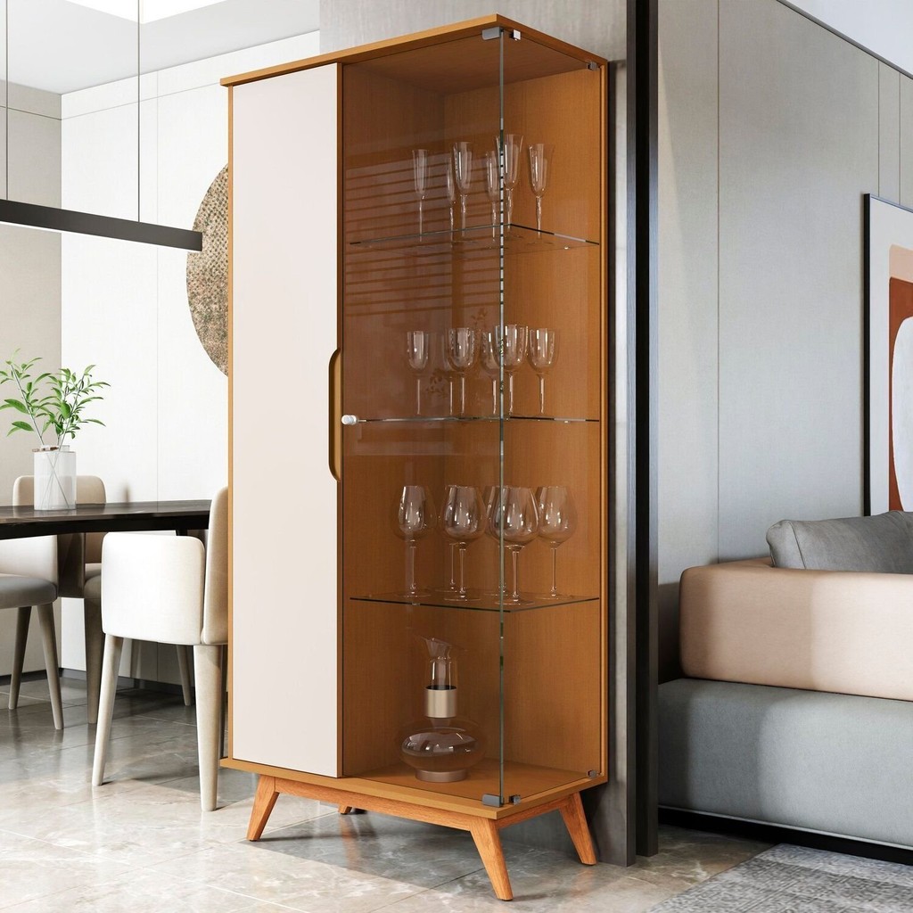 Cristaleira Tucumã com Puxador Usinado e Vidro 4cm Temperado em Oferta na Shopee