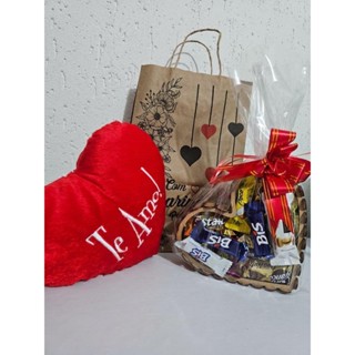 Cesta Coração/ Kit sacola com presente/ namorados, aniversário, Páscoa,Natal,Pais em Oferta na Shopee