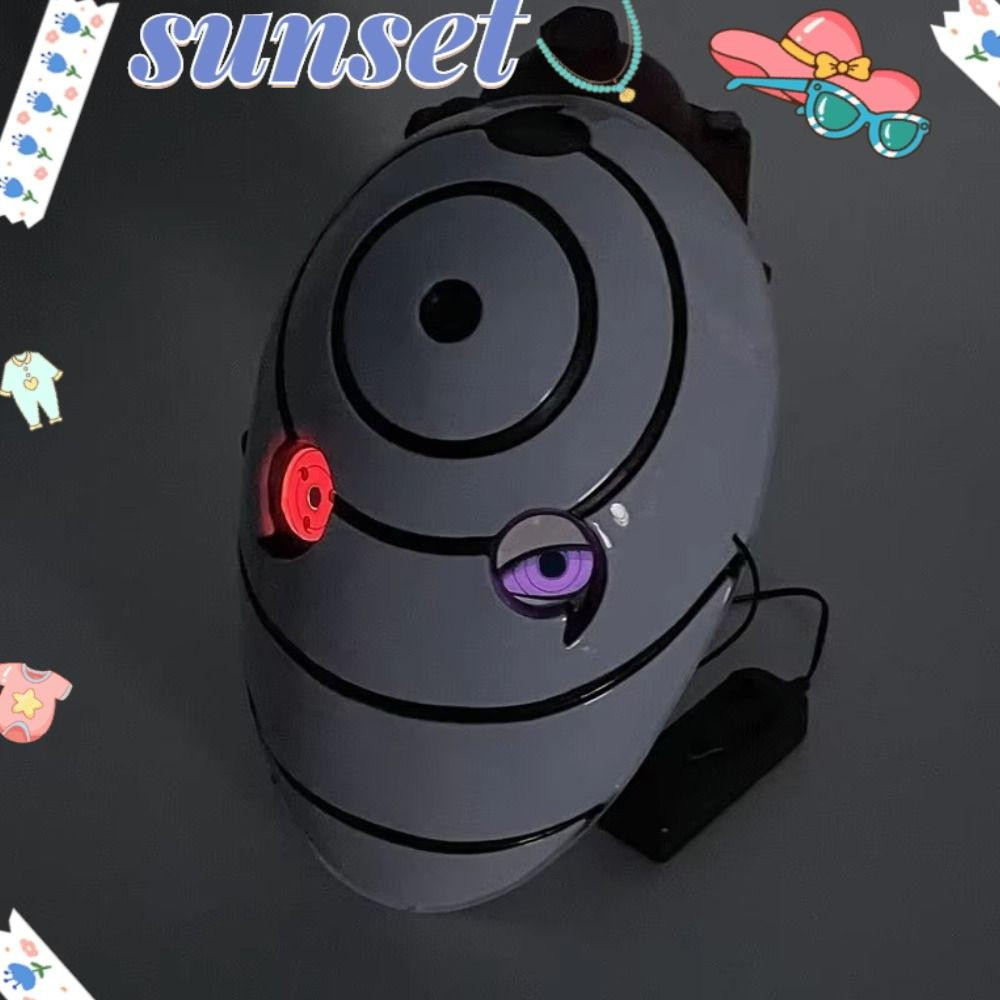 Naruto Brilhante , Capa Facial De Dramatização Tobi Sharingan , Uchiha Obito Anime Japonês Branco em Oferta na Shopee