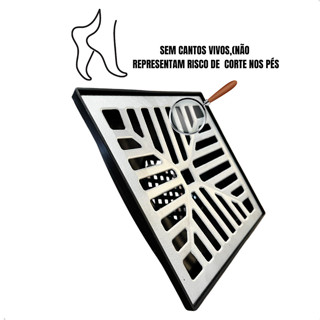 Ralo 20x20 Grelha Alumínio Concava Saída Baixa 100mm + Tela em Oferta na Shopee