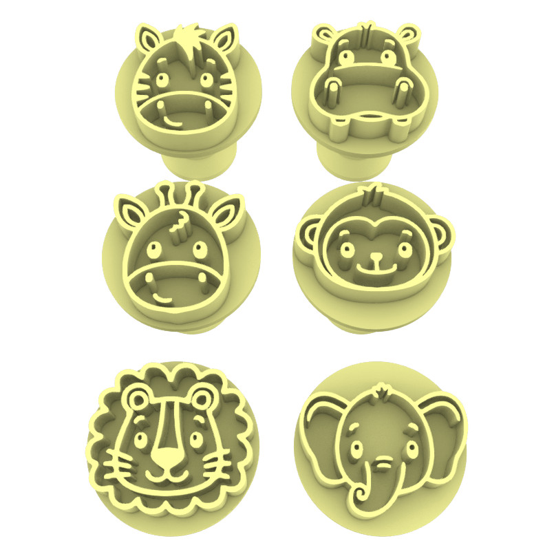 Kit 6 Carimbos Brigadeiro Animais Safari Docinhos Confeitaria CD-139 em Oferta na Shopee