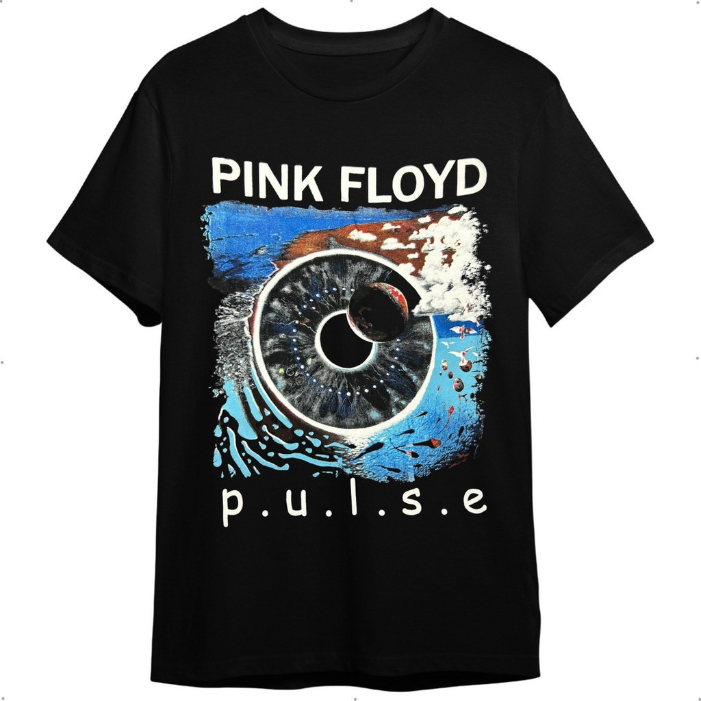 Camiseta Pink Floyd Pulse Preta Banda De Rock Unissex em Oferta na Shopee