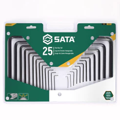 Jogo de Chave Allen Sata 0,7 a 10mm e Polegadas com 25 Peças Hexagonal ST09120SJ
