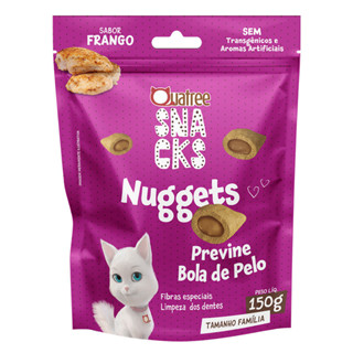 Snack Quatree Nuggets Para Gatos Bola de Pelo Sabor Frango 150g em Oferta na Shopee