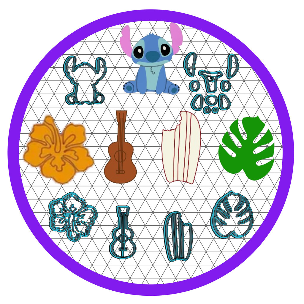 Kit Cortadores Lilo e Stitch Acessórios Pasta Biscoito 3cm em Oferta na Shopee