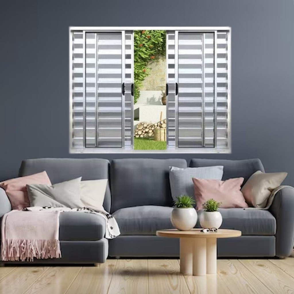 Janela Veneziana de Alumínio 6 Folhas 120 X 150cm Linha Modular 120cm x 150cm em Oferta na Shopee