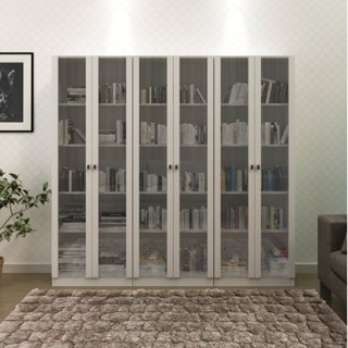 Kit 3 Armários para Escritório com Portas de Vidro ME4115 Branco em Oferta na Shopee