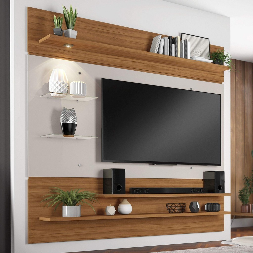 Painel para TV até 60 Polegadas NT 1010  Freijó Trend/Off White