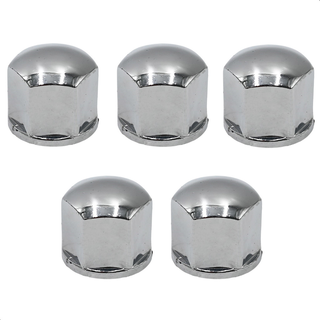 Jogo 5 Capas Tampa Parafuso Roda Cromado 17mm e 19mm Parati Saveiro Argo