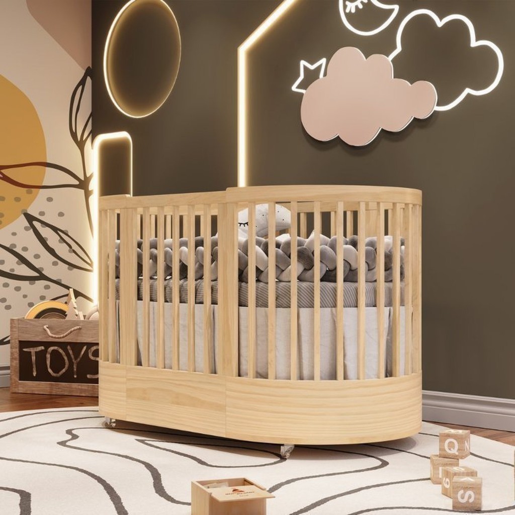 Berço Wave Evolutivo 3 em 1 com Colchão Fase 1 e Fase 2 Divicar Móvei em Oferta na Shopee