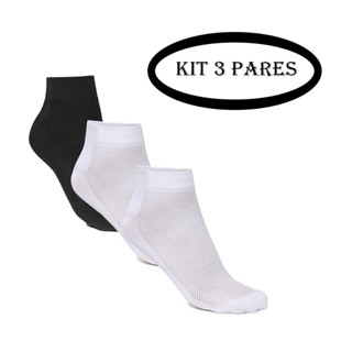 Kit 3 Pares Meia poliamida Cano Curto Dry Performance Corrida ciclismo esportiva em Oferta na Shopee
