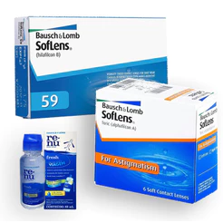 Lente De Contato SOFLENS 66 Astigmatismo + 01 SOFLENS 59 Miopia / Hiper