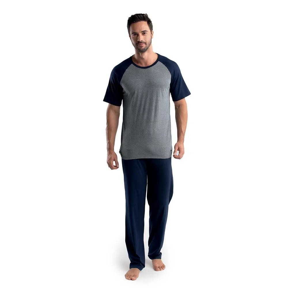 Pijama Manga Curta Gola Careca Algodão Mash em Oferta na Shopee